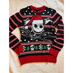 Disney Nightmare Before Christmas Jack Skellington Ugly Christmas Sweater Mens M